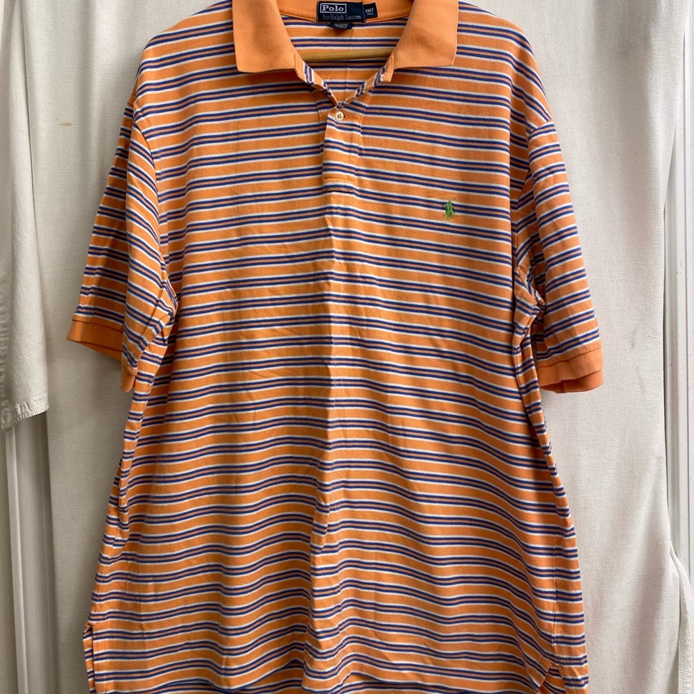 Polo by Ralph Lauren Orange Striped Men's Shirt